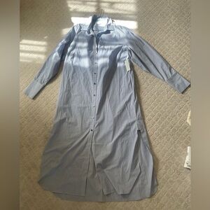NWT August Morgan Striped Navy Shirtdress Size XL